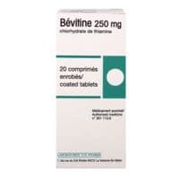 Bevitine 250 Mg Cpr Enr T/20Thiamine Chlorhydrate - Tube(S) Polypropylène de 20 Comprimé(S)