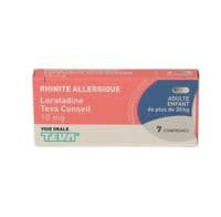 Loratadine Teva Conseil 10 Mg, Compriméloratadine - Plaquette(S) Thermoformée(S) Transparente(S) Pvc Pvdc Aluminium de 7 Comprimé(S)