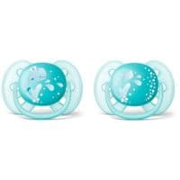 Avent Sucette Ultra Douce Silicone 6-18 Mois Baleine/Mer B/2