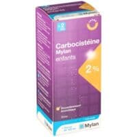 Carbocisteine Mylan 2 pour Cent Enfants, Siropcarbocistéine - 1 Flacon(S) en Verre Brun de 125 Ml Avec Seringue(S) pour Administration Orale Polyéthylène Polystyrène