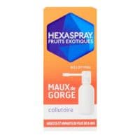 Hexaspray Fruits Exotiques, Collutoire en Flacon Pressurisébiclotymol - 1 Flacon(S) Pressurisé(S) en Verre de 30 G