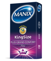 Manix King Size Préservatif Avec Réservoir Lubrifié Confort B/14
