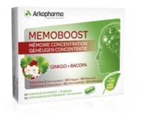 Memoboost Ginkgo + Bacopa Gélules B/30 - Arkopharma
