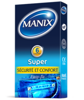 Manix Super Préservatif Avec Réservoir Lubrifiés B/6