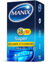 Manix Super Préservatif Avec Réservoir Lubrifiés B/28