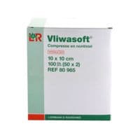 Vliwasoft Compresses en Non-Tissé 7.5X7.5Cm, Sachet de 100 - Lohmann&Rauscher