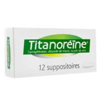 Titanoreine Suppositoires B/12Carraghénates ; Titane Dioxyde ; Zinc Oxyde - Titanoréïne