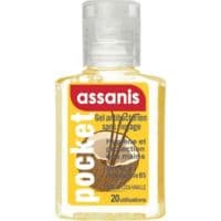 Assanis Pocket Parfumés Gel Antibactérien Mains Coco Vanille 20Ml