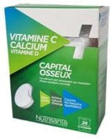Nutrisanté Vitamine C+Calcium+Vitamine D2 Comprimés à Croquer 2*T/12