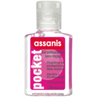Assanis Pocket Parfumés Gel Antibactérien Mains Bubble Gum 20Ml