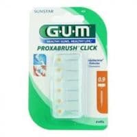 Gum Proxabrush Click, 0,9 Mm, Ocre Jaune , Blister 6 - Gum Sunstar France