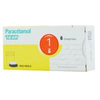 Paracetamol Teva 1 G, Compriméparacétamol - Plaquette(S) Thermoformée(S) Pvc-Aluminium de 8 Comprimé(S)