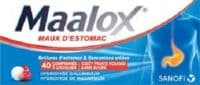 Maalox Maux D'Estomac - Sans Sucre, Fruits Rouges - Comprimé à Croquer
