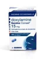 Doxylamine Sandoz Conseil 15 Mg, Comprimé Pelliculé Sécabledoxylamine - Tube(S) Polypropylène de 10 Comprimé(S)