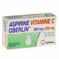 Aspirine 500 Mg Vitamine C Oberlin, Comprimé Effervescent Sécableacide Acétylsalicylique + Acide Ascorbique - 2 Tube(S) Polypropylène de 15 Comprimé(S)