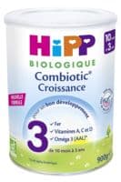 Hipp Biologique 3 Lait Combiotic Croissance de 10 Mois à 3 Ans - 1 Boîte de 900 G