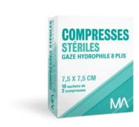 Marque Conseil Compresse Stérile Gaze Hydrophile 7,5X7,5Cm 25 Sachets/2