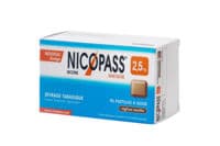 Nicopass 2,5 Mg Pastille Réglisse Menthe Sans Sucre Plq/96Nicotine Catiorésine Carboxylate