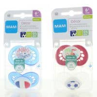 Mam Euro 2016 Sucette Silicone 6 Mois+ Foot B/2 - Mam Baby France