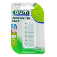 Gum Proxabrush Click, 1,1 Mm, Vert , Blister 6 - Gum Sunstar France