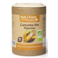 Nat&Form Eco Responsable Curcuma + Pipérine Bio Gélules B/90