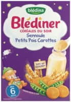 Blédiner Céréales Du Soir Semoule Petits Pois Carottes 240G - Blédina