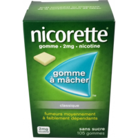 Nicorette 2 Mg Gom à Mâcher Médic Sans Sucre Menthe Fraîche Plq/105Gomnicotine