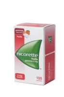 Nicorette Fruits 4 Mg Sans Sucre, Gomme à Mâcher Médicamenteuse Édulcorée Au Xylitol et à l'Acésulfame Potassiquenicotine