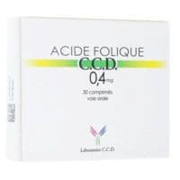 Acide Folique Ccd 0,4 Mg, Compriméacide Folique - 3 Plaquette(S) Thermoformée(S) Pvc Pvdc Aluminium de 10 Comprimé(S)