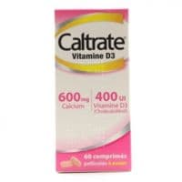 Caltrate Vitamine D3 600 Mg/400 Ui, Comprimé Pelliculécalcium + Cholécalciférol - 1 Flacon(S) Polyéthylène de 60 Comprimé(S)