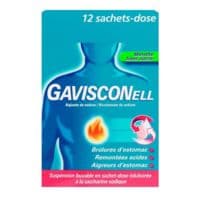 Gavisconell Suspension Buvable Sachet-Dose Menthe Sans Sucre 12Sach/10Mlsodium Alginate ; Bicarbonate de Sodium