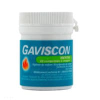 Gaviscon Menthe, Comprimé à Croqueralginate de Sodium + Bicarbonate de Sodium + Carbonate de Calcium