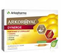 Arkoroyal Dynergie Ginseng Gelée Royale Propolis Solution Buvable 20 Ampoules/10Ml - Arkopharma