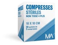 Marque Conseil Compresse Stérile Non Tissé 10X10Cm 50 Sachets/2 - Marque Conseil (Ocp Répartition)