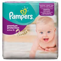 Pampers Active Fit, Taille 3, Midi, 4 Kg à 9 Kg, Sac 28