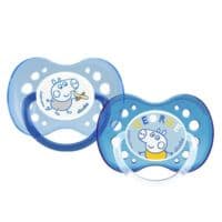 Dodie Duo Sucette Anatomique Silicone +18Mois Georges Pig