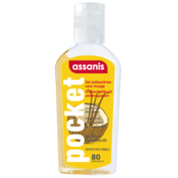 Assanis Pocket Parfumés Gel Antibactérien Mains Coco Vanille 80Ml
