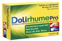 Dolirhumepro Paracetamol, Pseudoephedrine et Doxylamine, Comprimé - Doliprane