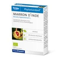 Phytostandard Marron D'Inde 20 Gélules - Pileje