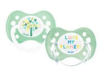 Dodie Duo - Sucette Anatomique Silicone 0-6Mois - Love My Planet B/2