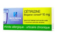 Cetirizine Biogaran Conseil 10 Mg, Comprimé Pelliculé Sécablecétirizine Dichlorhydrate