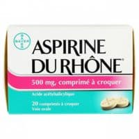 Aspirine Du Rhone 500 Mg, Comprimé à Croquer Film Thermos/20Acide Acétylsalicylique - Bayer