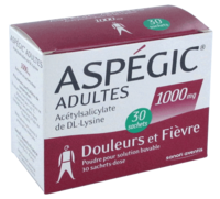 Aspegic Adultes 1000 Mg, Poudre pour Solution Buvable en Sachet-Dose 30Acide Acétylsalicylique - Sanofi Aventis