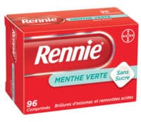 Rennie Sans Sucre, Comprimé à Croquercarbonate de Calcium + Carbonate de Magnésium