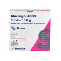 Macrogol 4000 Sandoz 10 G, Poudre pour Solution Buvable en Sachetmacrogol - 20 Sachet(S) Papier Aluminium Polyéthylène de 10,167 G