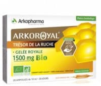 Arkoroyal Gelée Royale Bio 1500 Mg Solution Buvable 20 Ampoules/10Ml - Arkopharma