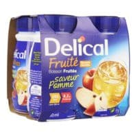 Delical Boisson Fruitee Nutriment Pomme 4Bouteilles/200Ml