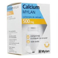 Calcium Mylan 500 Mg, Comprimé à Sucer Ou à Croquercalcium - 1 Flacon(S) Polyéthylène de 60 Comprimé(S)