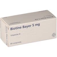 Biotine Bayer 5 Mg, Comprimébiotine - Plaquette(S) Thermoformée(S) Pvc Aluminium de 60 Comprimé(S)