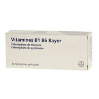 Vitamine B1 B6 Bayer, Comprimé Pelliculé Plq/20Vitamine B1 + Vitamine B6